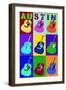 Austin, Texas - Acoustic Guitar Pop Art-Lantern Press-Framed Art Print