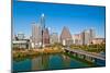 Austin Texas Downtown Skyline-null-Mounted Premium Giclee Print