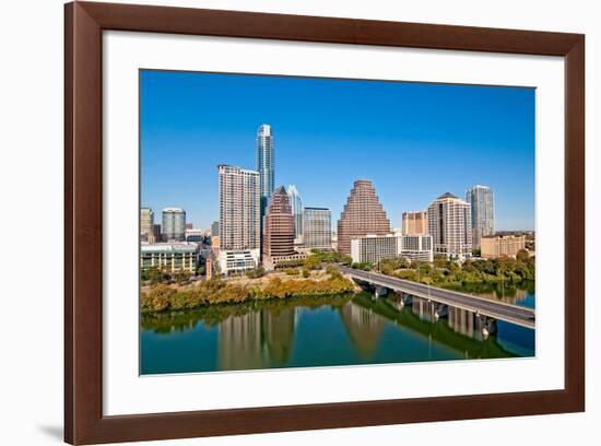 Austin Texas Downtown Skyline-null-Framed Premium Giclee Print