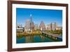 Austin Texas Downtown Skyline-null-Framed Premium Giclee Print