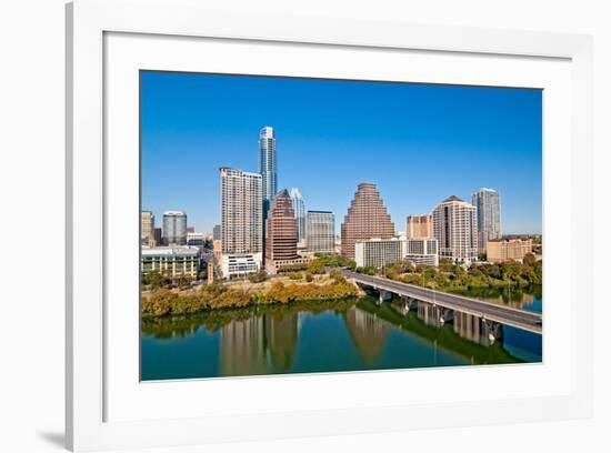 Austin Texas Downtown Skyline-null-Framed Premium Giclee Print