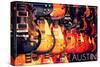 Austin, Texas - Electric Guitars on Wall-Lantern Press-Stretched Canvas