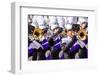 AUSTIN TEXAS - Marching Band celebrate Texas Independence Day Parade on Congress Avenue at the a...-null-Framed Photographic Print