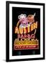 Austin, Texas - Neon BBQ Sign-Lantern Press-Framed Art Print