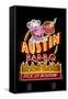 Austin, Texas - Neon BBQ Sign-Lantern Press-Framed Stretched Canvas