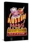 Austin, Texas - Neon BBQ Sign-Lantern Press-Stretched Canvas