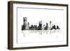 Austin Texas Skyline BG 1-Marlene Watson-Framed Giclee Print