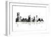 Austin Texas Skyline BG 1-Marlene Watson-Framed Giclee Print