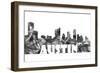 Austin Texas Skyline BG 2-Marlene Watson-Framed Giclee Print