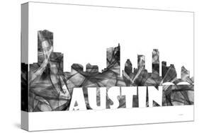 Austin Texas Skyline BG 2-Marlene Watson-Stretched Canvas