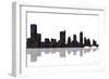 Austin Texas Skyline BW 1-Marlene Watson-Framed Giclee Print