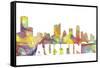 Austin Texas Skyline Mclr 2-Marlene Watson-Framed Stretched Canvas
