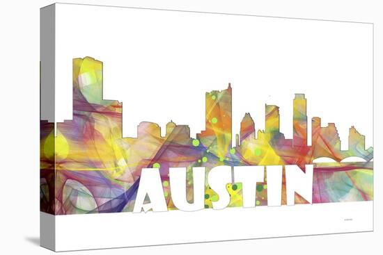 Austin Texas Skyline Mclr 2-Marlene Watson-Stretched Canvas