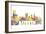 Austin Texas Skyline Mclr 2-Marlene Watson-Framed Giclee Print