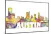 Austin Texas Skyline Mclr 2-Marlene Watson-Mounted Giclee Print