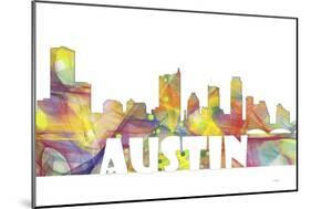 Austin Texas Skyline Mclr 2-Marlene Watson-Mounted Giclee Print
