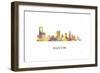 Austin Texas Skyline-Marlene Watson-Framed Giclee Print