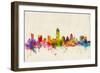 Austin Texas Skyline-Michael Tompsett-Framed Art Print