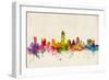 Austin Texas Skyline-Michael Tompsett-Framed Art Print