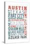 Austin, Texas - Typography-Lantern Press-Stretched Canvas