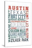 Austin, Texas - Typography-Lantern Press-Stretched Canvas