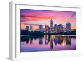 Austin, Texas, USA Skyline on the Colorado River-Sean Pavone-Framed Photographic Print