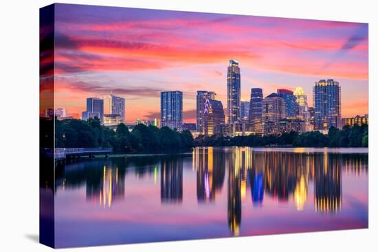 Austin, Texas, USA Skyline on the Colorado River-Sean Pavone-Stretched Canvas