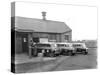 Austin Vans Being Loaded Outside Clays Tv Repair Depot, Mexborough, South Yorkshire, 1959-Michael Walters-Stretched Canvas