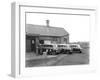 Austin Vans Being Loaded Outside Clays Tv Repair Depot, Mexborough, South Yorkshire, 1959-Michael Walters-Framed Photographic Print