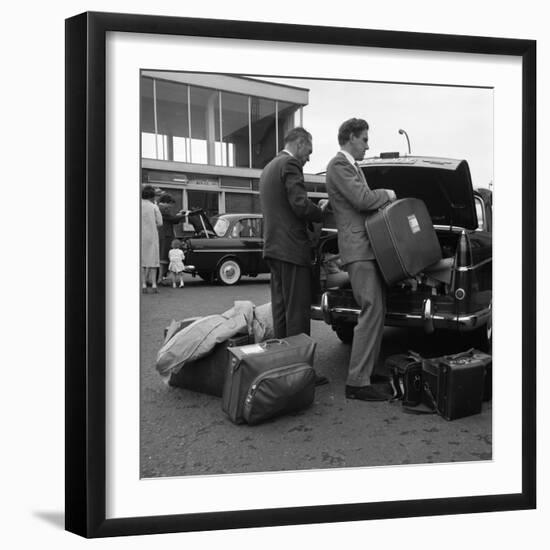 Austin Westminster and Daf 750 at the Port of Rotterdam, Netherlands, 1963-Michael Walters-Framed Photographic Print