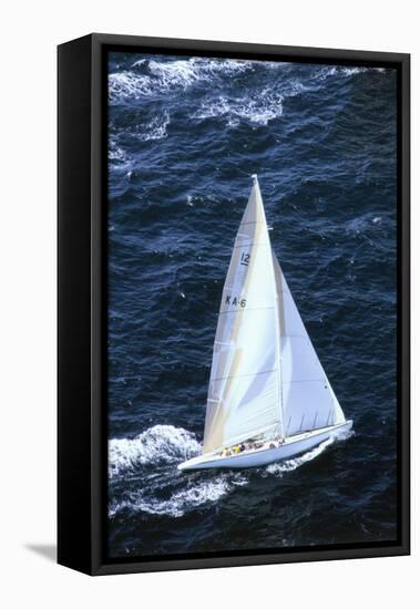 Australia 11 Sailing in America's Cup-null-Framed Stretched Canvas