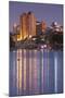 Australia, Adelaide, Skyline from Torrens Lake, Daytime, Dusk-Walter Bibikow-Mounted Premium Photographic Print