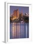 Australia, Adelaide, Skyline from Torrens Lake, Daytime, Dusk-Walter Bibikow-Framed Photographic Print