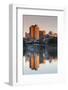 Australia, Adelaide, Skyline from Torrens Lake, Daytime, Dusk-Walter Bibikow-Framed Photographic Print