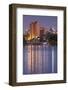 Australia, Adelaide, Skyline from Torrens Lake, Daytime, Dusk-Walter Bibikow-Framed Photographic Print