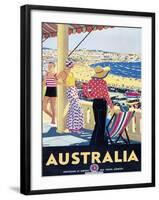 Australia Beach c.1929-Percy Trompf-Framed Giclee Print