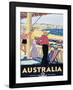 Australia Beach c.1929-Percy Trompf-Framed Giclee Print