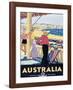 Australia Beach c.1929-Percy Trompf-Framed Giclee Print