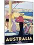 Australia Beach c.1929-Percy Trompf-Mounted Giclee Print