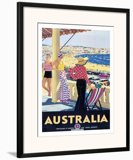 Australia Beach c.1929-Percy Trompf-Framed Giclee Print