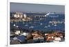 Australia, Bunbury, Elevated View of Port, Dusk-Walter Bibikow-Framed Photographic Print