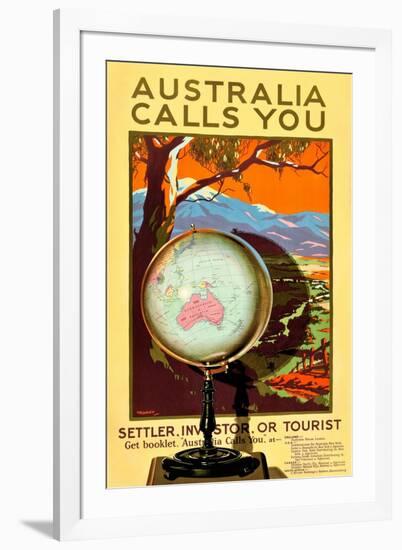 Australia Calls You-Percy Trompf-Framed Art Print