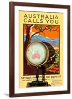 Australia Calls You-Percy Trompf-Framed Art Print