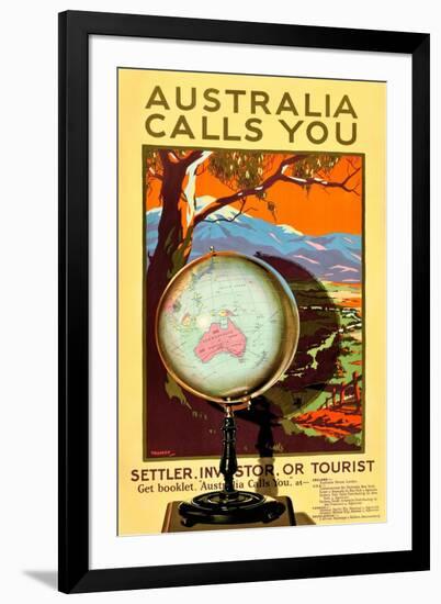 Australia Calls You-Percy Trompf-Framed Art Print