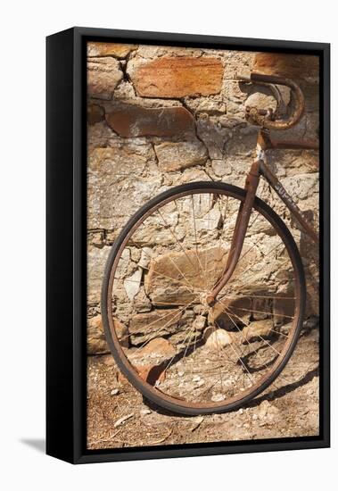 Australia, Clare Valley, Sevenhill, Old Bicycle-Walter Bibikow-Framed Stretched Canvas