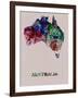 Australia Color Splatter Map-NaxArt-Framed Art Print