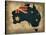 Australia Country Flag Map-Red Atlas Designs-Stretched Canvas