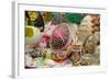 Australia. Easter Display of Decorated Eggs and Stuffed Easter Bunny-Cindy Miller Hopkins-Framed Photographic Print