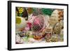 Australia. Easter Display of Decorated Eggs and Stuffed Easter Bunny-Cindy Miller Hopkins-Framed Photographic Print