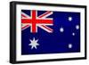 Australia Flag Design with Wood Patterning - Flags of the World Series-Philippe Hugonnard-Framed Premium Giclee Print